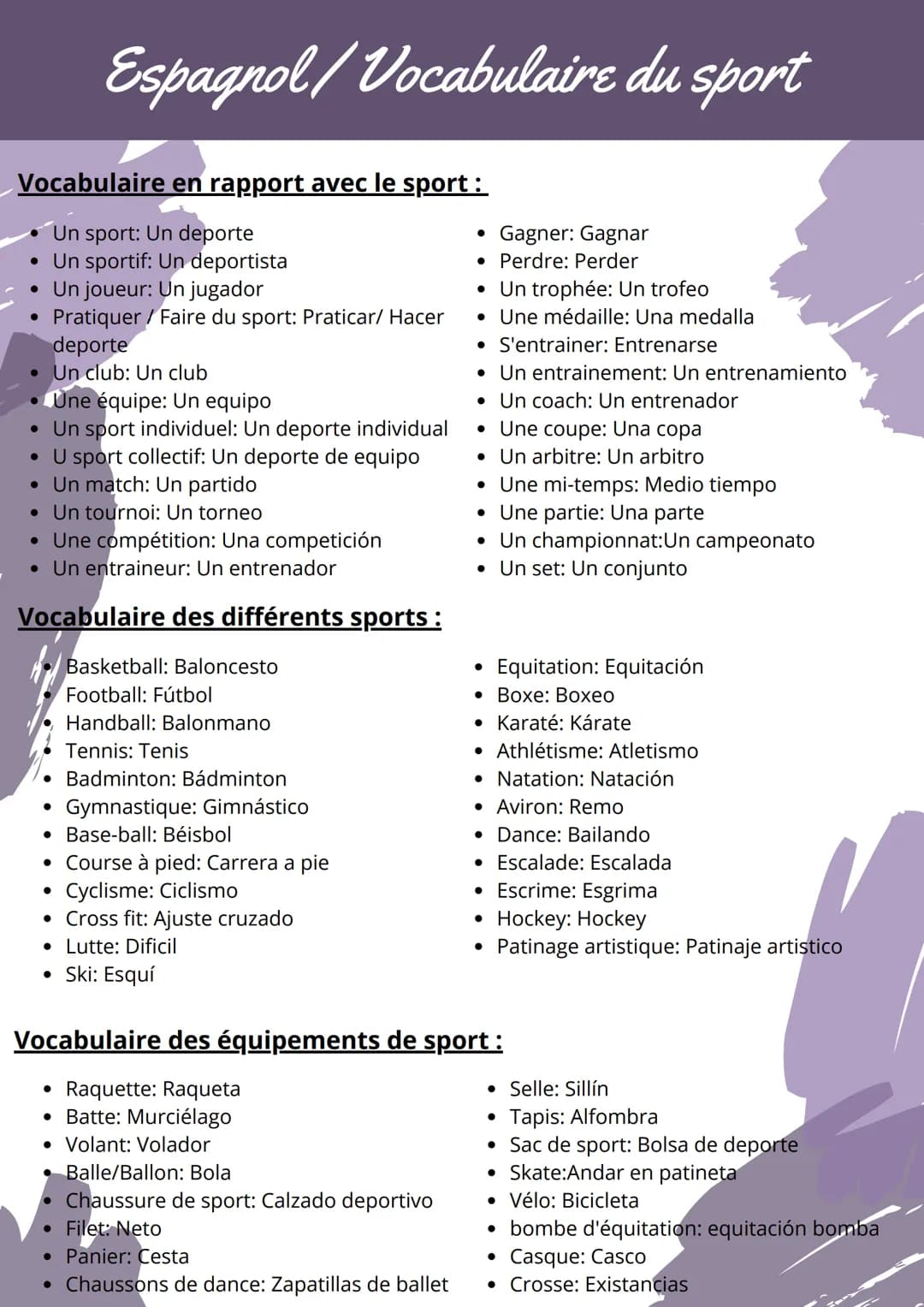 <h2 id="vocabulariorelacionadoconeldeporteenespaol">Vocabulario relacionado con el deporte en español</h2>
<ul>
<li>Un deporte: Un deporte</