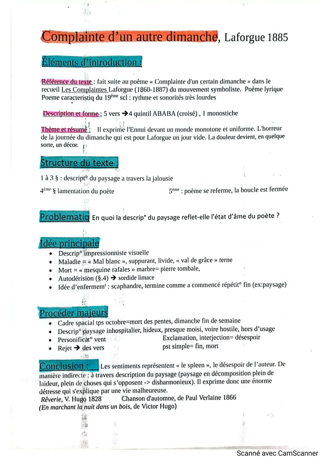 Complainte d'un autre dimanche, Laforgue 1885
Éléments d'introduction
Référence du texte : fait suite au poème « Complainte d'un certain dim