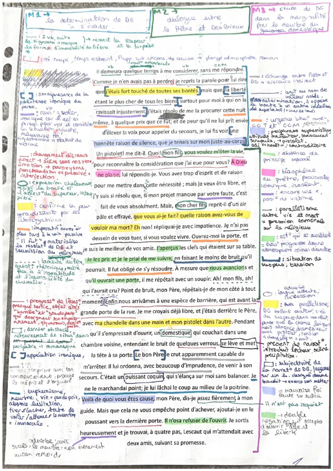 M1-
la determination de De
- 2 vb, suite
"a s evader
de signare
Sa forma d'immobilité du Prêtre et la surpase
)ressert la stupeur"

M2
dialo