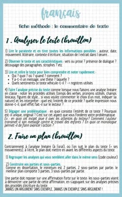 Know Le commentaire de texte à l'écrit (méthode) thumbnail