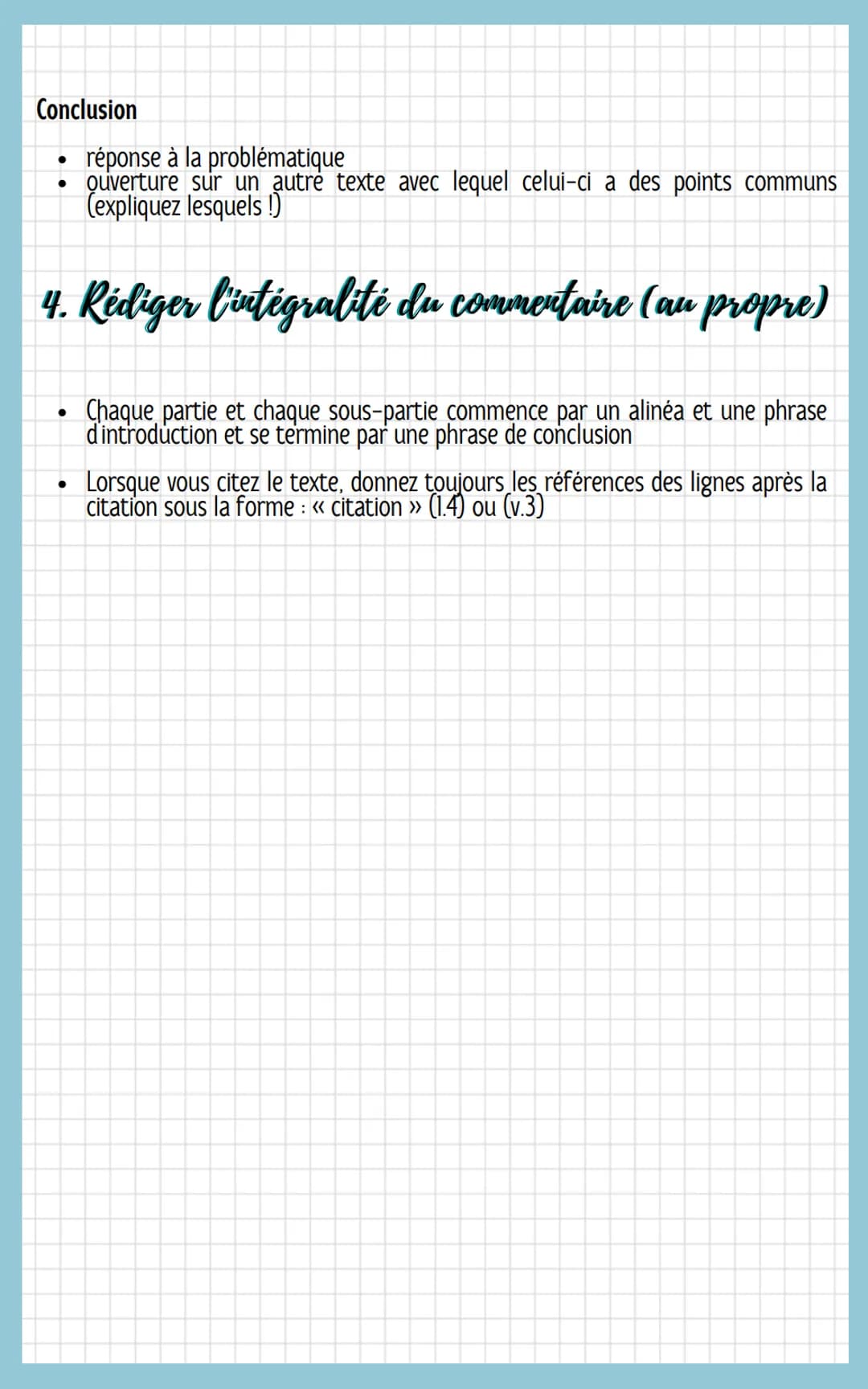 français
fiche méthode : le commentaire de texte
1. Analyser le texte (brouillon)
1) Lire le paratexte et en tirer toutes les informations p