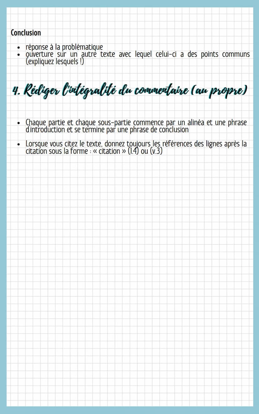français
fiche méthode : le commentaire de texte
1. Analyser le texte (brouillon)
1) Lire le paratexte et en tirer toutes les informations p