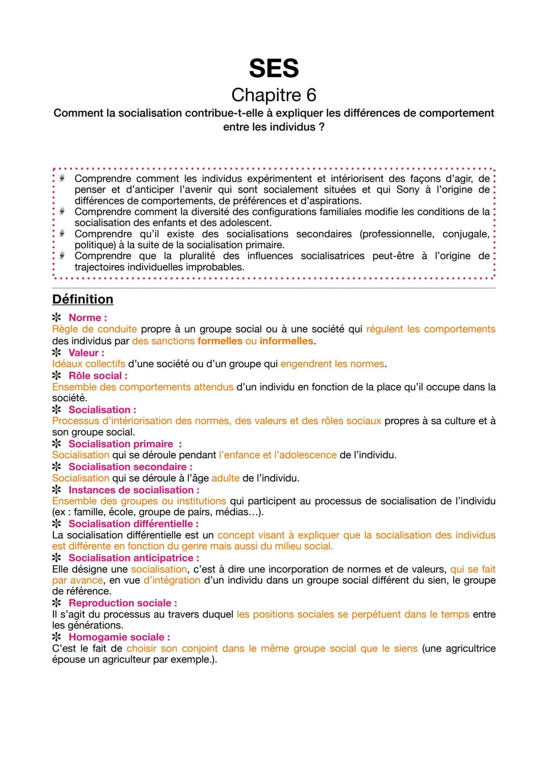 
<p>Qu'est-ce-que la socialisation en sociologie ? La socialisation est un processus au cours duquel l'individu intègre par intériorisation 