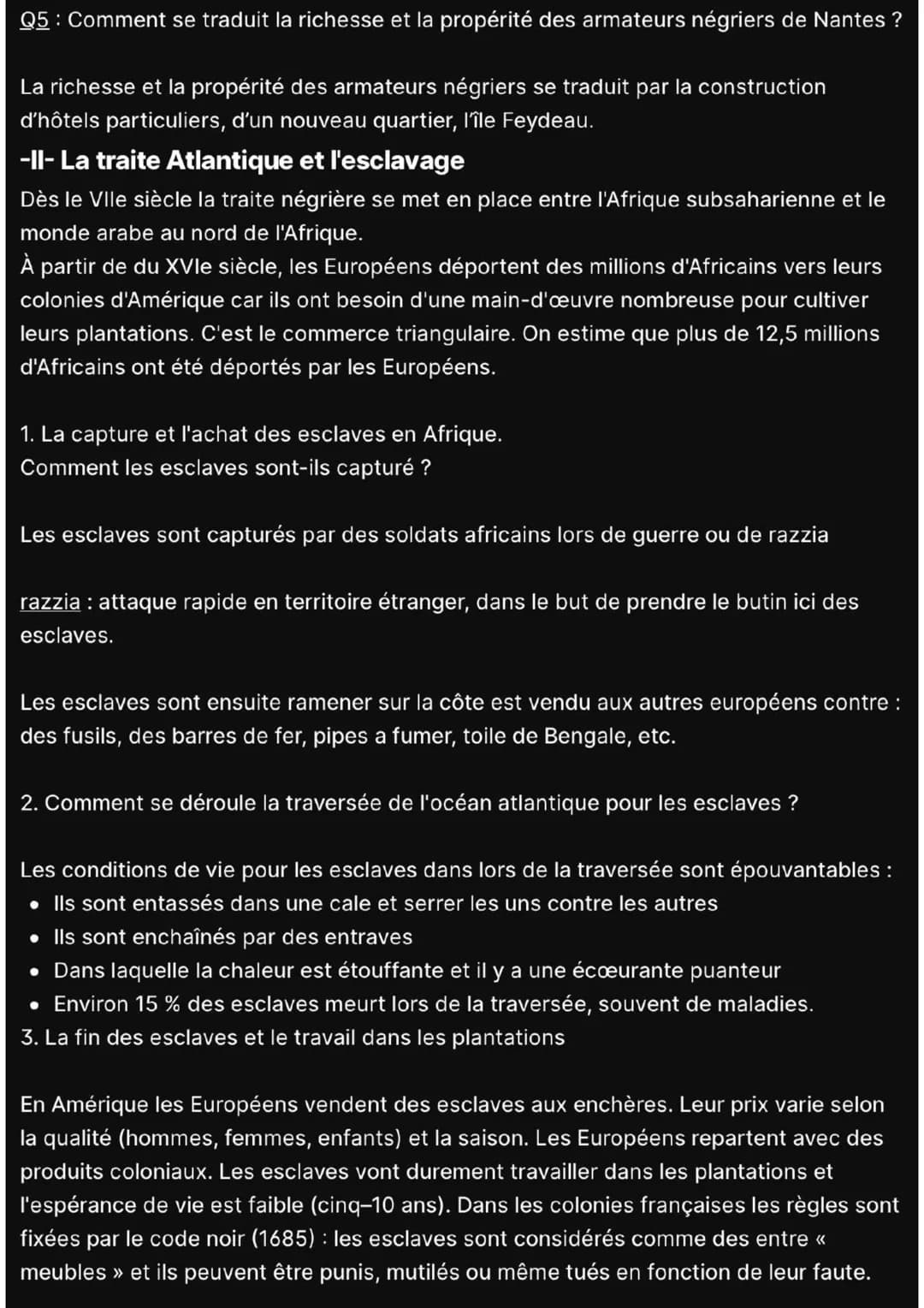 Thème 1 H
Chapitre 1
-1- Le grand commerce au XVIIIe siècle. L'exemple du port de
Nantes, un grand port de la facade Atlantique.
Q1 : Quels 