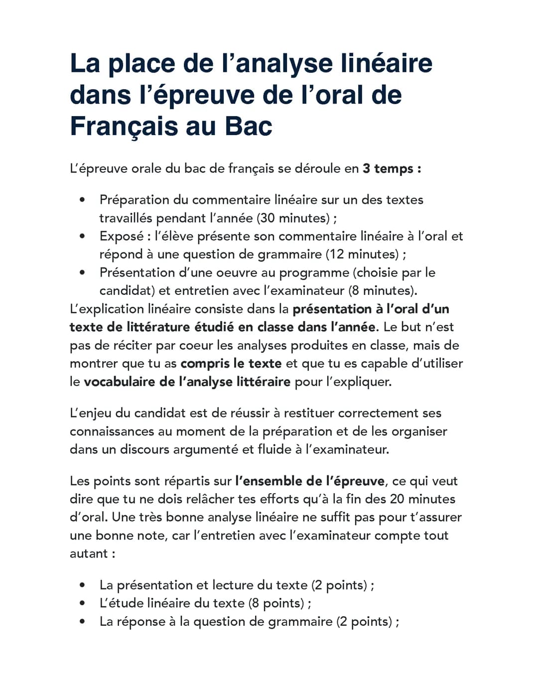 méthodologie Analyse linéaire