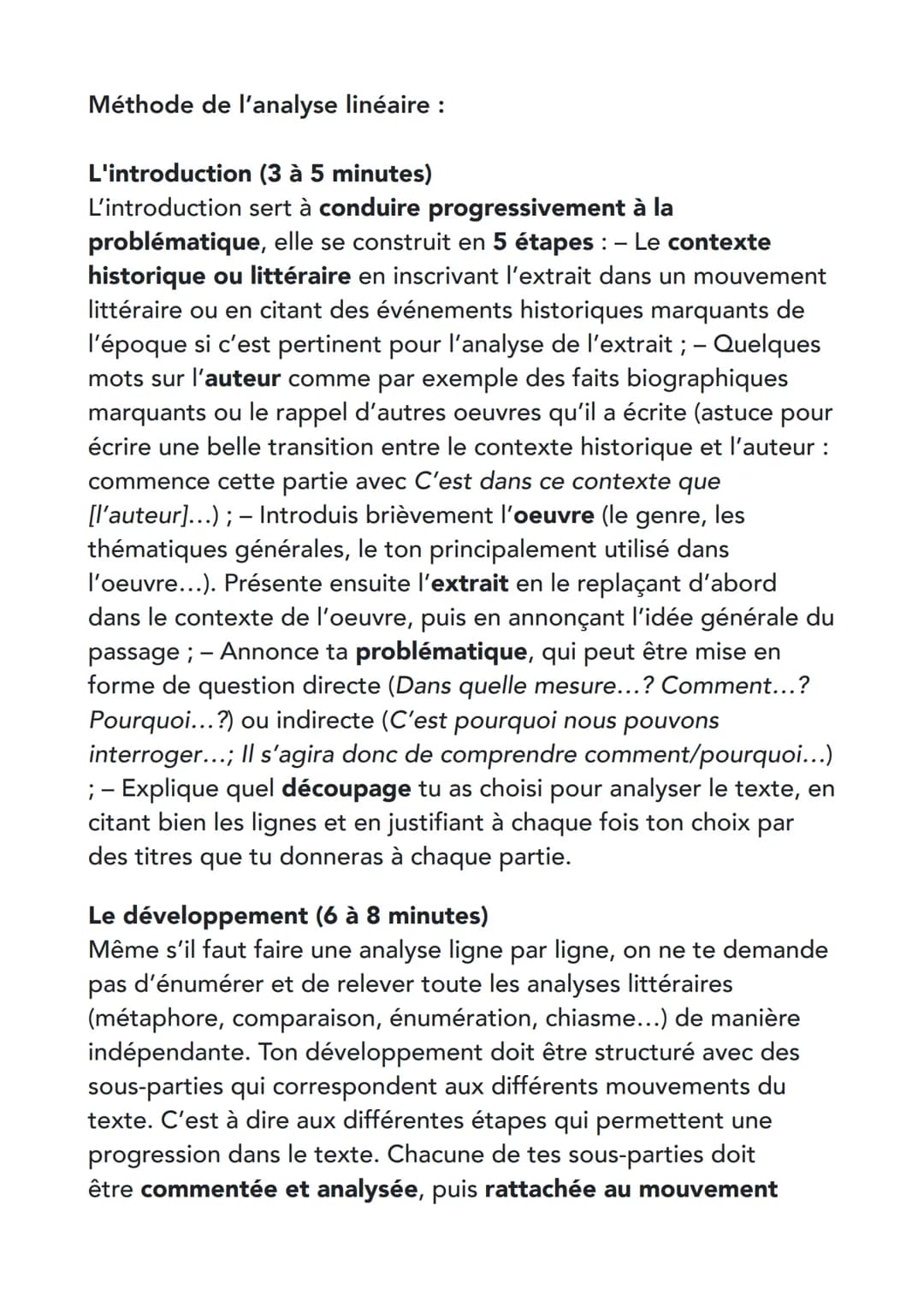 La place de l'analyse linéaire
dans l'épreuve de l'oral de
Français au Bac
L'épreuve orale du bac de français se déroule en 3 temps :
.
•
•
