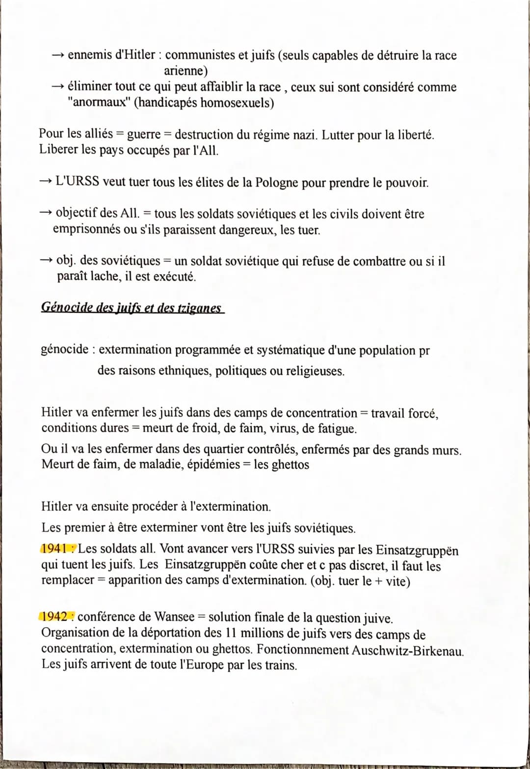 La seconde guerre mondiale
L'axe Allemagne, Italie, Japon
Les alliés: R.U, E.U, France, URSS (contre le nazisme)
Les succès de l'axe (1939-1