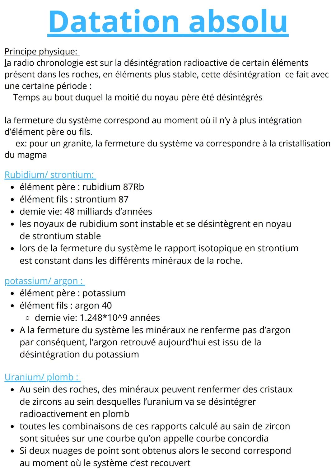 Datation relative
principe de superposition: les sédiments se déposent
par gravité et forment des roches sédimentaires.
Ainsi, une state ser