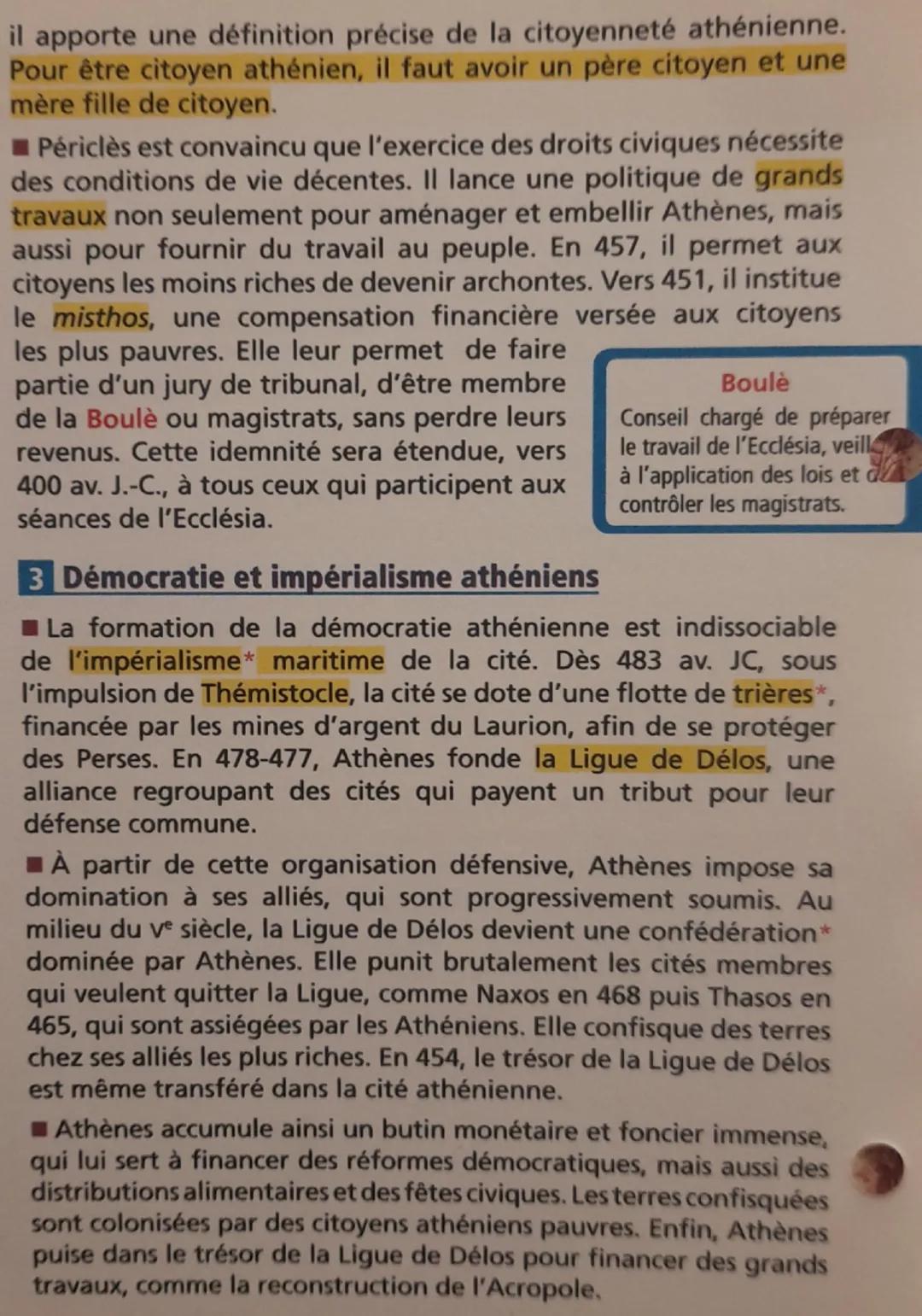 --- OCR Start ---
La naissance de la démocratie
athénienne
1 Une démocratie limitée et inachevée
Athènes est une cité grecque qui s'étend su