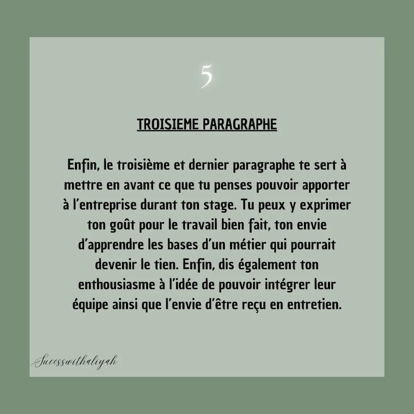 Comment faire une
LETTRE DE
MOTIVATION
Zeme
Sucesswithaliyah Une lettre de motivation
c'est quoi ?
Une lettre de motivation est
un courrier 
