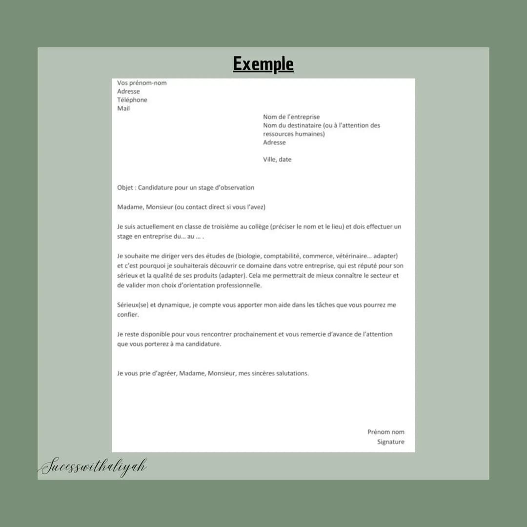 Comment faire une
LETTRE DE
MOTIVATION
Zeme
Sucesswithaliyah Une lettre de motivation
c'est quoi ?
Une lettre de motivation est
un courrier 