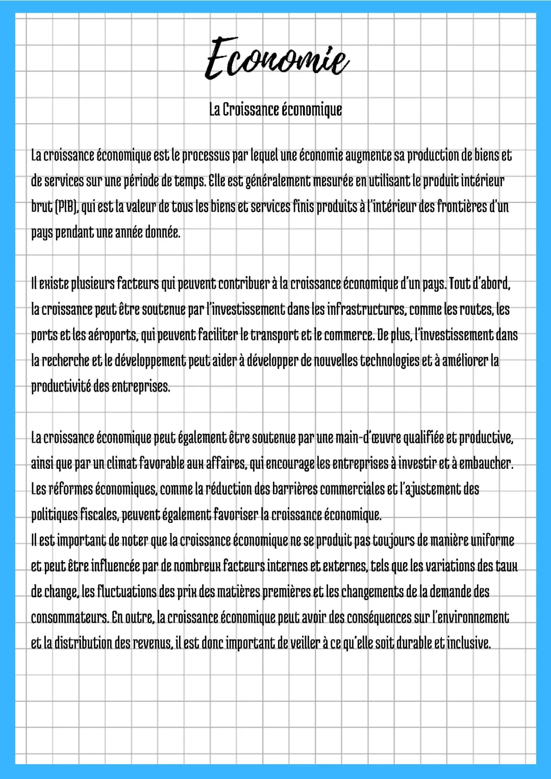 Croissance économique