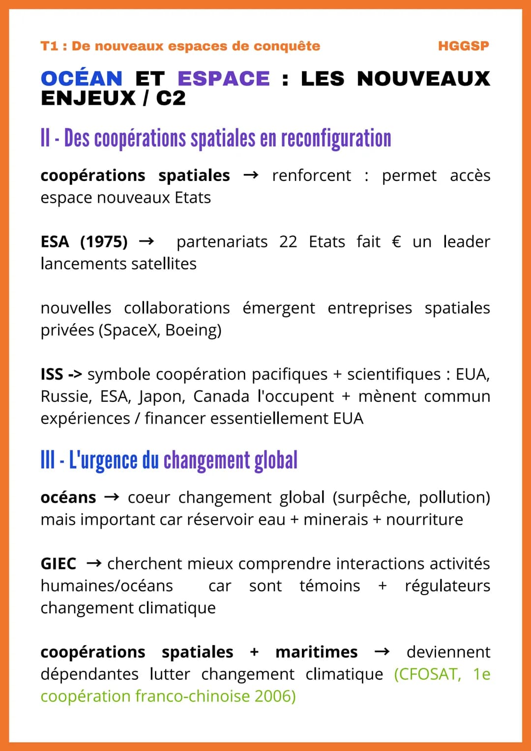 De Nouveaux Espaces De Conquête Hggsp Dissertation Corrigé De nouveaux espaces de conquête HGGSP - Fiche de révision Terminale