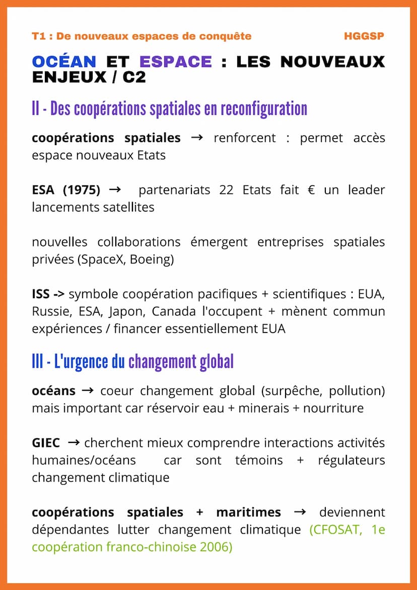 T1: De nouveaux espaces de conquête
OCÉAN ET ESPACE : LES NOUVEAUX
ENJEUX / C1
1 - Une conquête ancienne des océans
De l'Antiquité au XIXe
e