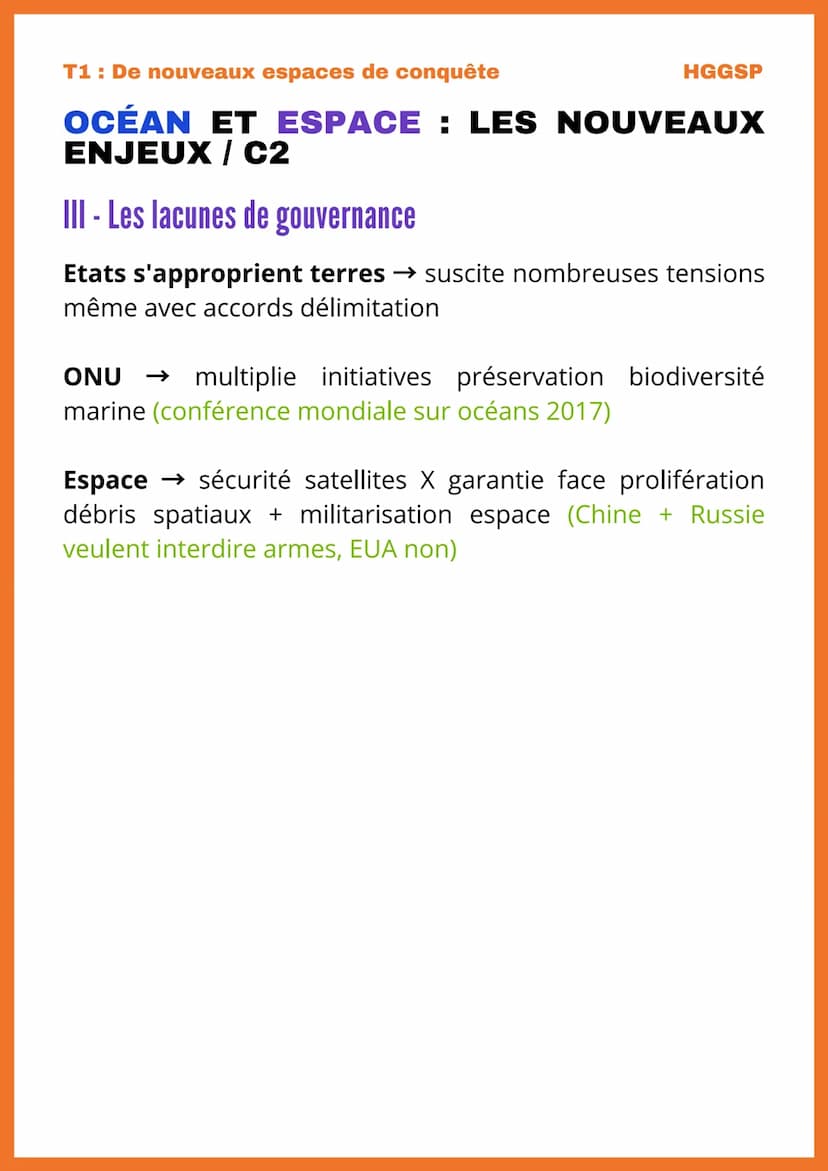 T1: De nouveaux espaces de conquête
OCÉAN ET ESPACE : LES NOUVEAUX
ENJEUX / C1
1 - Une conquête ancienne des océans
De l'Antiquité au XIXe
e