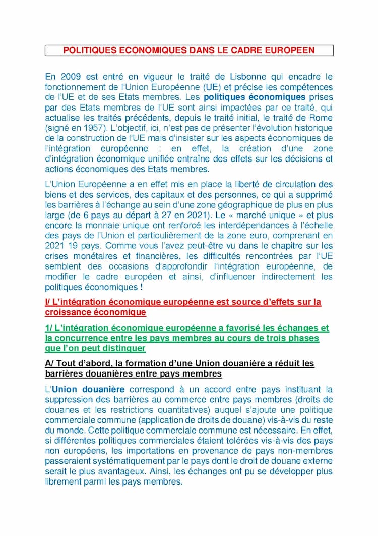 Know Politiques économiques dans le cadre européen thumbnail