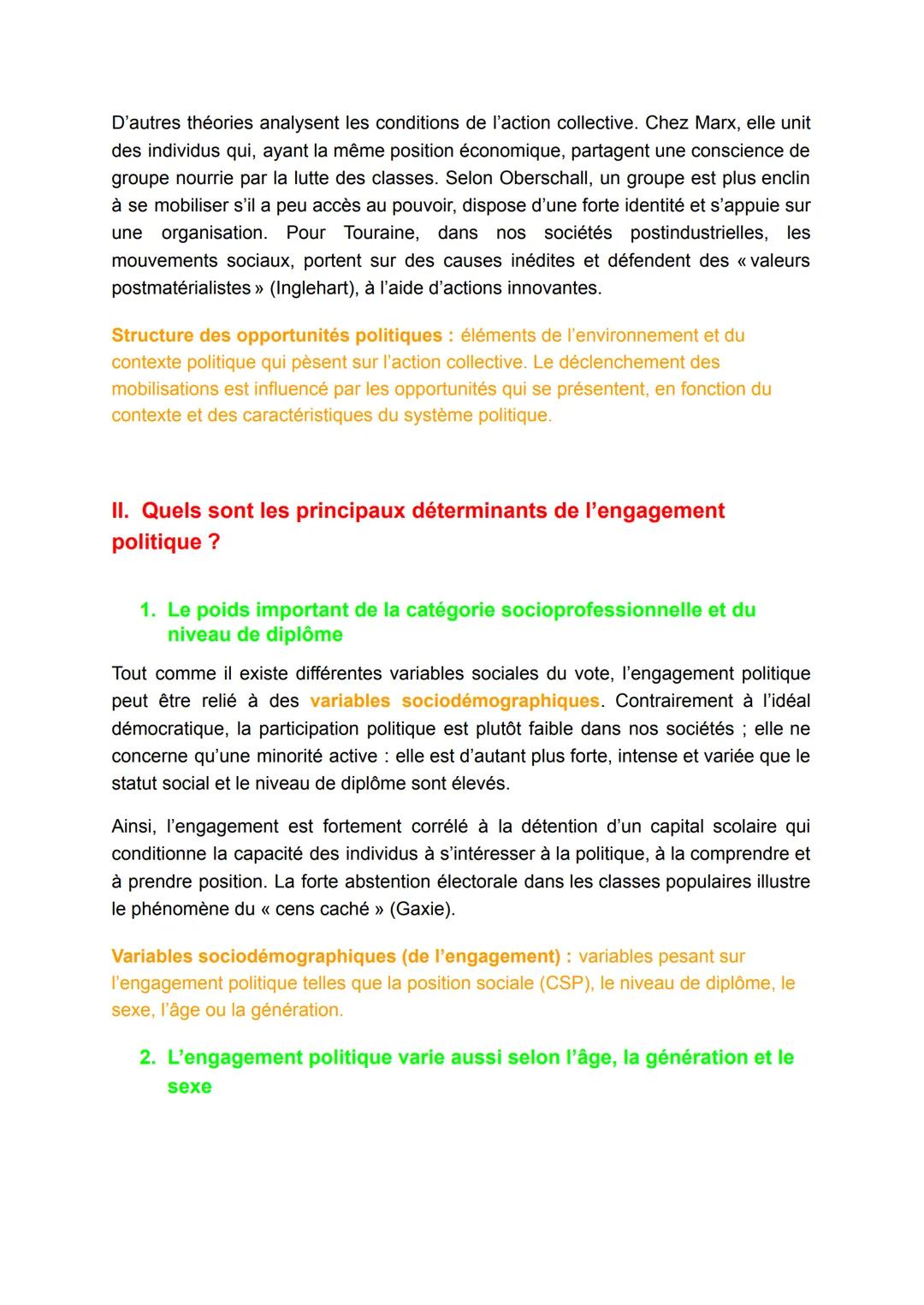 # Comment expliquer l'engagement politique
dans les sociétés démocratiques ?

I. Pourquoi s'engage-t-on ?

1. Les multiples formes de l'enga