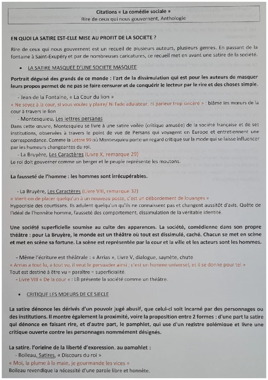 Exemples de Textes Satiriques pour le Brevet en 3ème