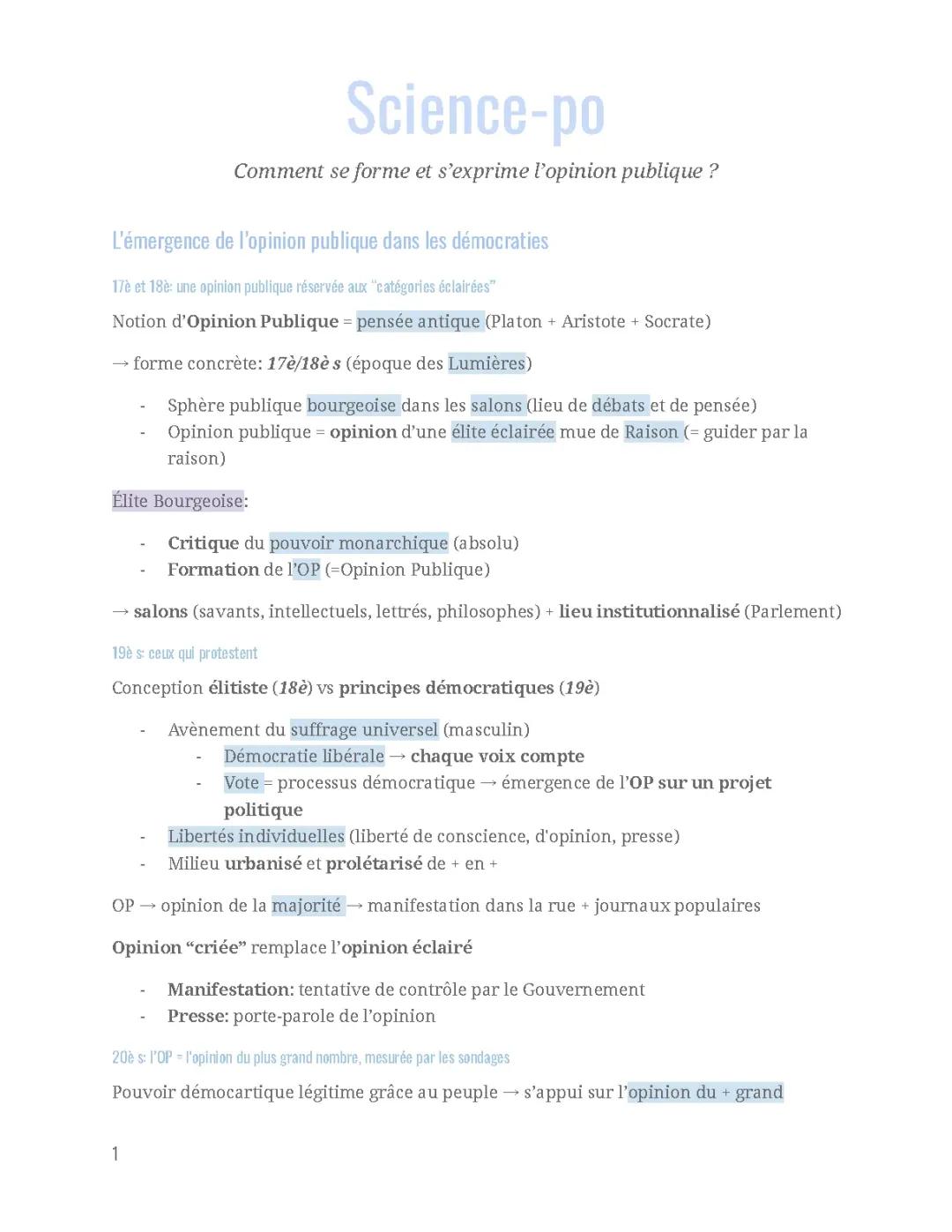 Exposé sur l'opinion publique : Comment ça se forme et s'exprime