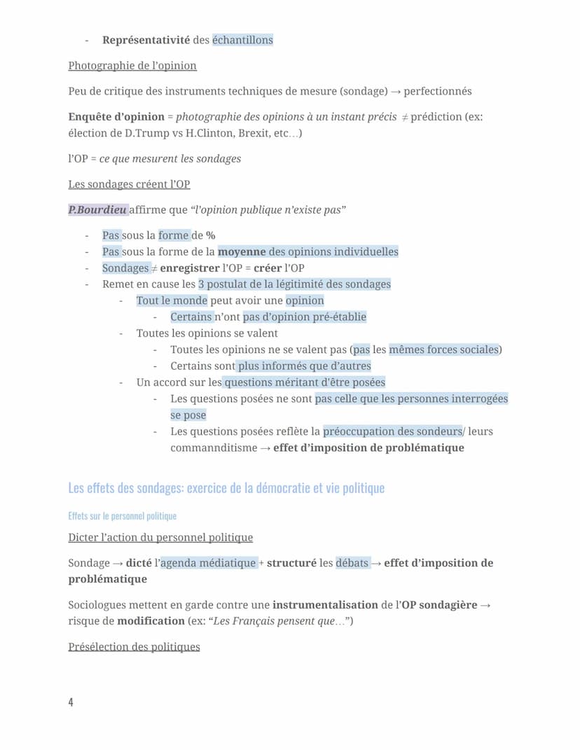 L'émergence de l'opinion publique dans les démocraties
17è et 18è: une opinion publique réservée aux "catégories éclairées"
Notion d'Opinion