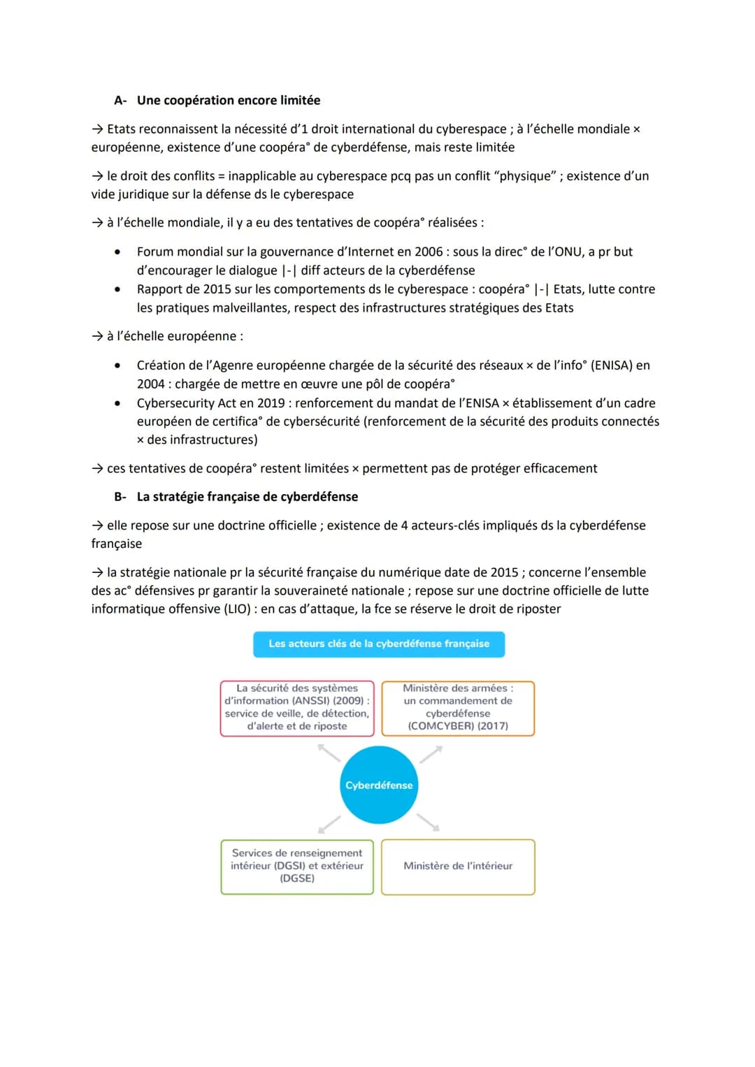 Thème 6 - L'enjeu de la connaissance
OTC - Le cyberespace : conflictualité et coopération entre acteurs
Introduction
→ cyberespace = espace 
