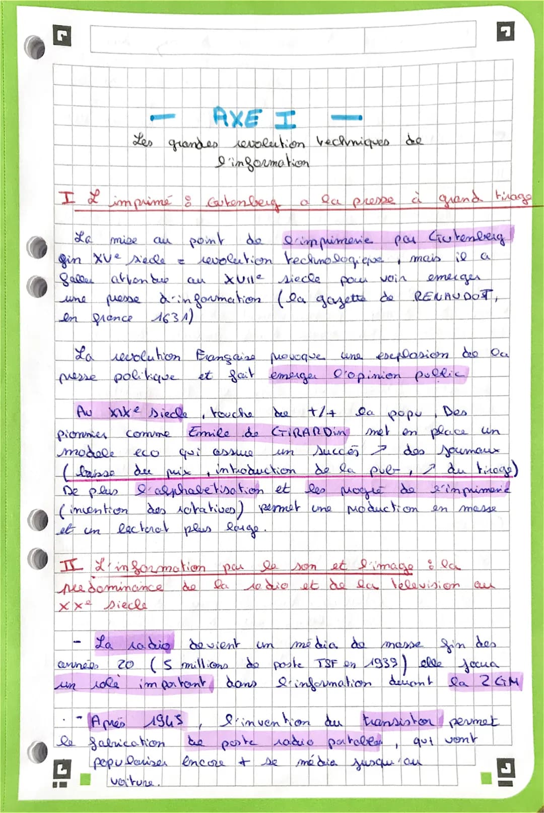 
<p>Les grandes révolutions techniques de l'information ont eu un impact significatif sur la société. De l'imprimerie à la presse à grand ti