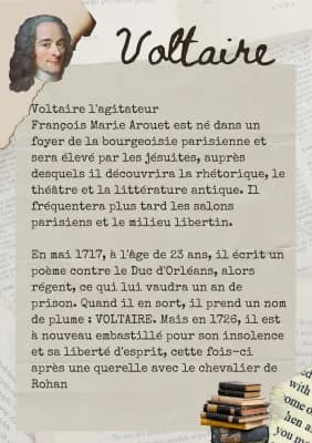 Know Fiche de révision biographie de Voltaire/Les Lumières thumbnail