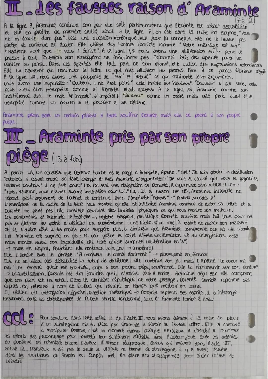 fiche nᵒa: lecture linéaire texte 2, Marivaux,
des fausses confidences, acte II, scène 13
O intro:
-auteur: Marivaux
- contexte : dumières
o
