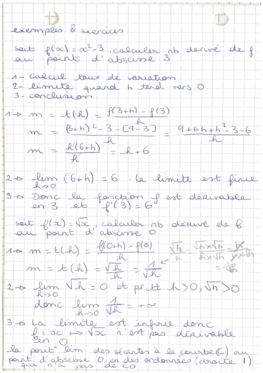 I nombre desivé et tangente.
seient deux points distincts P(xo yo et
Q(x₁; y₁) de la courbe représentative
de la fonction f, la droite passa
