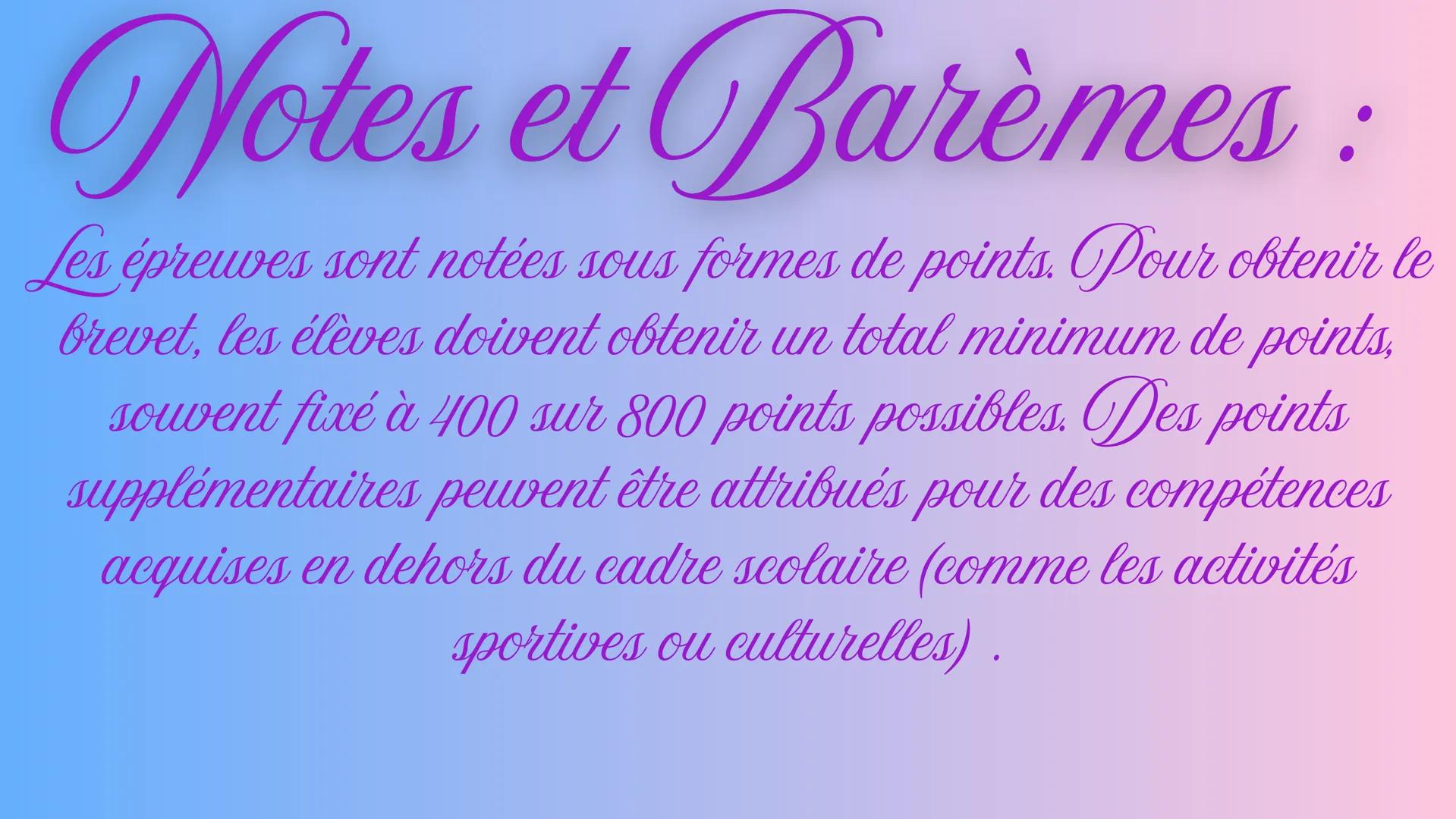 Le brevet : comment cela se passe ?
Introduction :
Le brevet des collèges, en france, est un
examen qui marque la fin du cycle
d'enseignemen