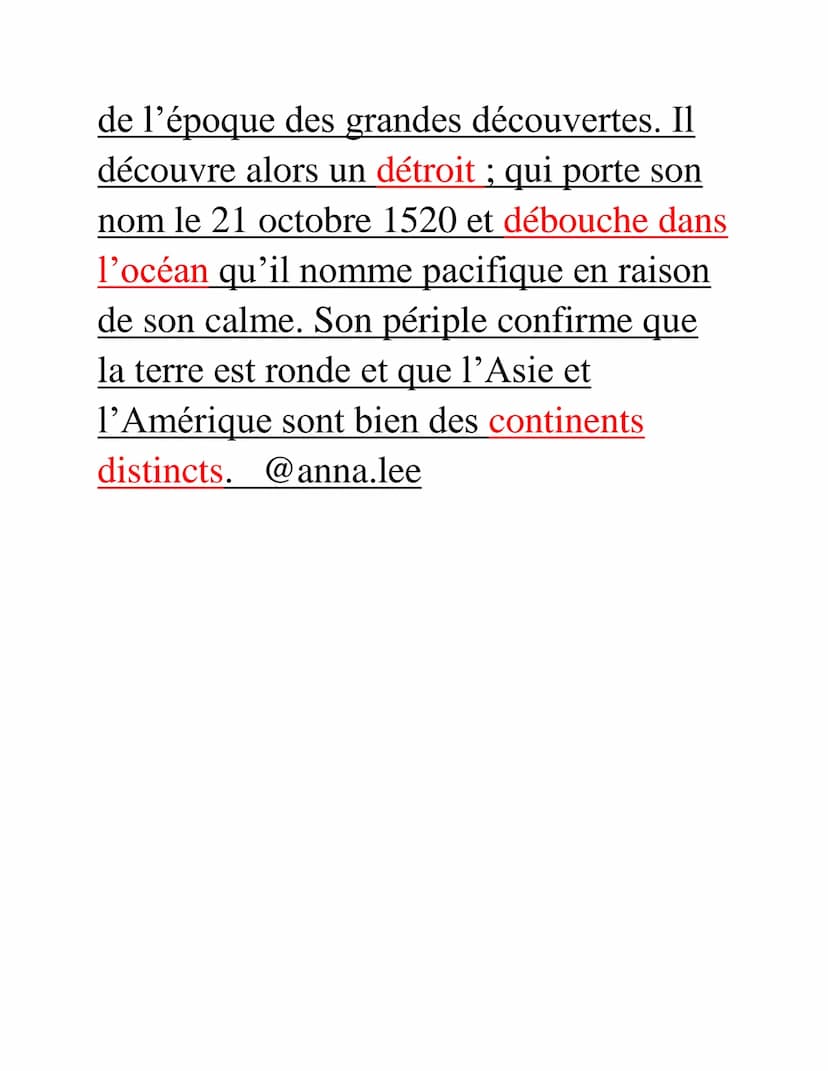 Histoire
@anna.lee
Les quatre grands explorateurs :
(Date de naissance et de mort)
Vasco de Gama : 1469 - 1524
· Jacques Cartier : 1491 - 15