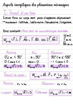 Know Travail d’une force - Aspects énergétiques des phénomènes mécaniques  thumbnail