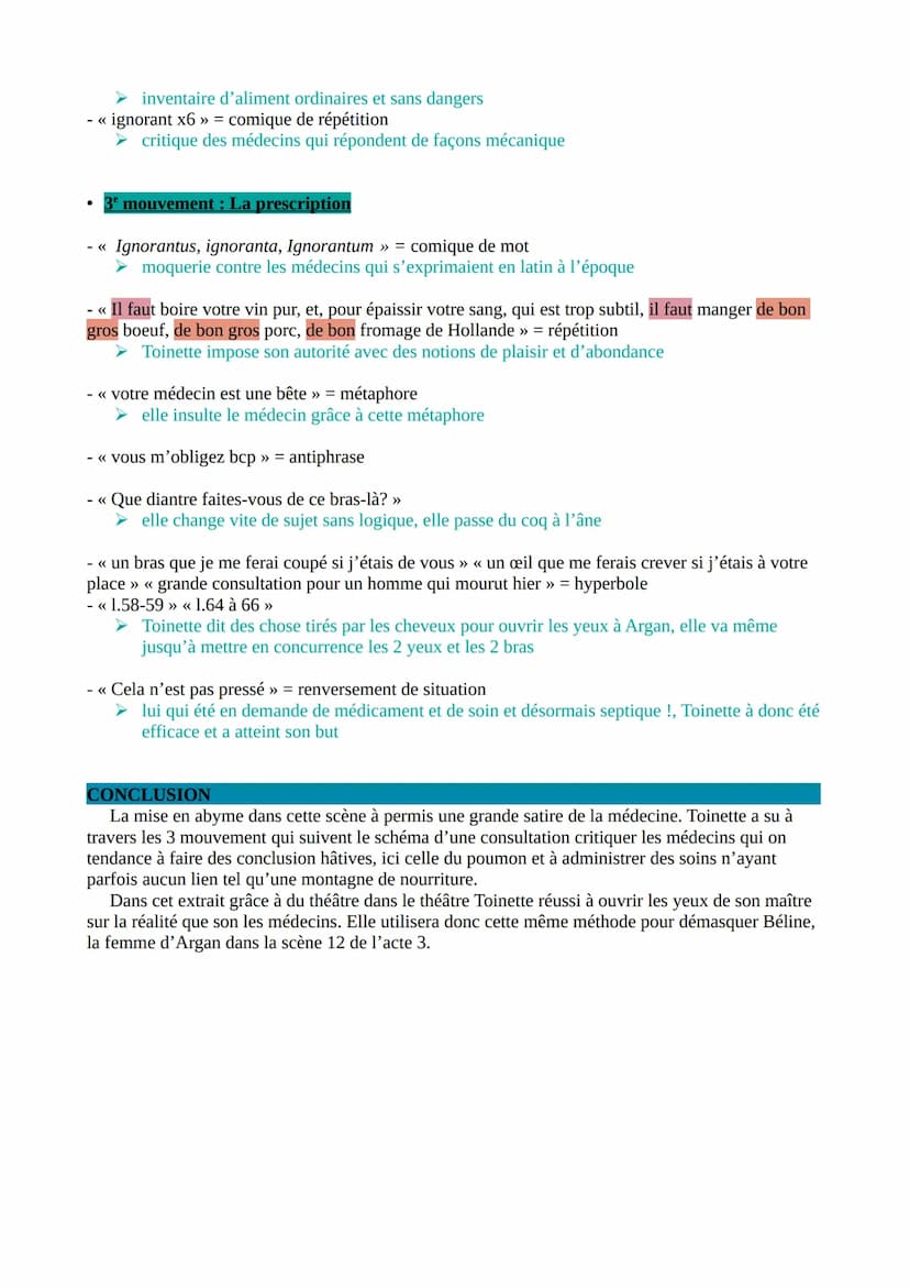 LE MALADE IMAGINAIRE, MOLIÈRE, ACTE 3 SCÈNE 10 (LE POUMON)
INTRODUCTION
Présentation texte :
-Auteur : Au 17° siècle, le théâtre classique c