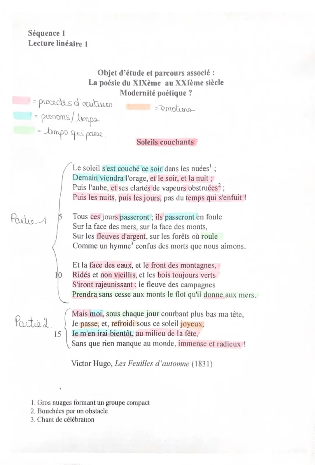 Découvre la modernité poétique de Victor Hugo et le temps qui passe au XIXème et XXIème siècle