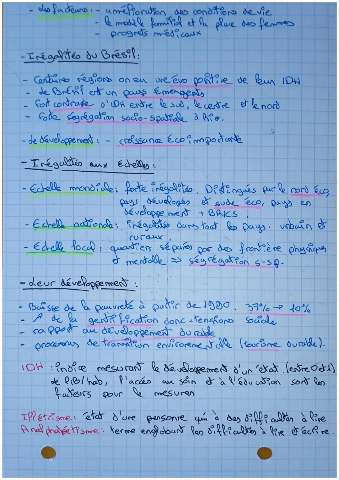 •Theme 2: Populations, développenen

- Etude du Japon:

- un vieillissement fort : perte de 30% de la pop en 47 ans
-Pes + 6sans augmente de