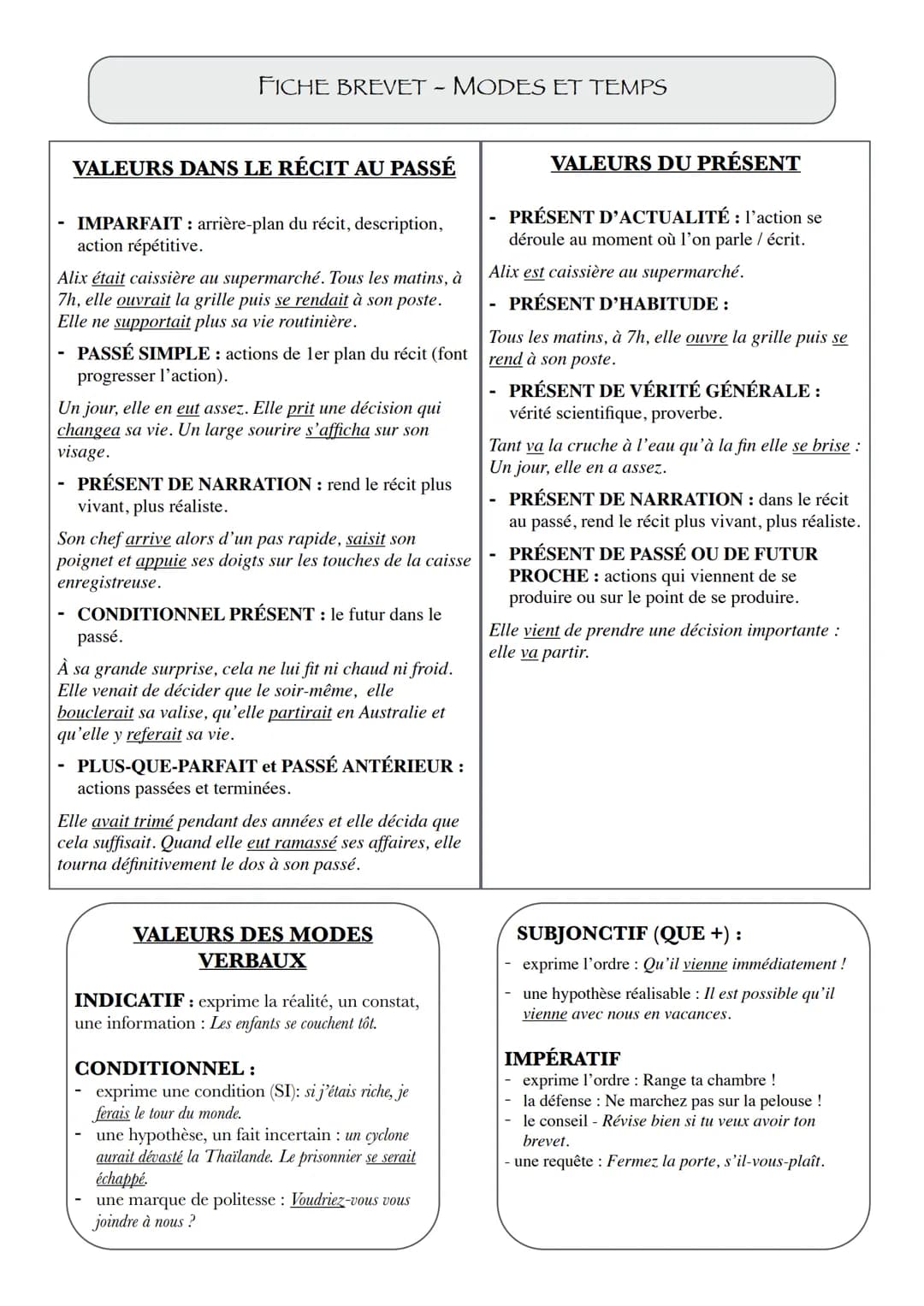 FICHE BREVET - NATURES / FONCTIONS
NATURES
MOTS VARIABLES
NOM - désigne un objet (sac), une personne (enfant), une idée (bonheur).
DÉTERMINA