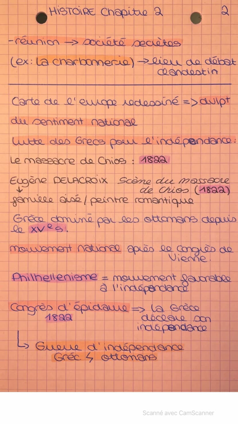 HISTOIRE Chapitre 2
L'europe entre restaurat
et révolution (1814-1848)
I Congrès de vieme →>"printemps des peuples"
Chute de Napoléon Ier a 
