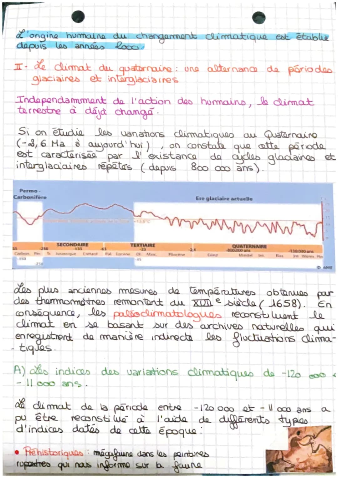 SVT
Les variations climatiques passées,
ее
Depuis 150 ans, le climat planétaire
présente un réchauffement d'environ 1°C.
Les scientifiques p