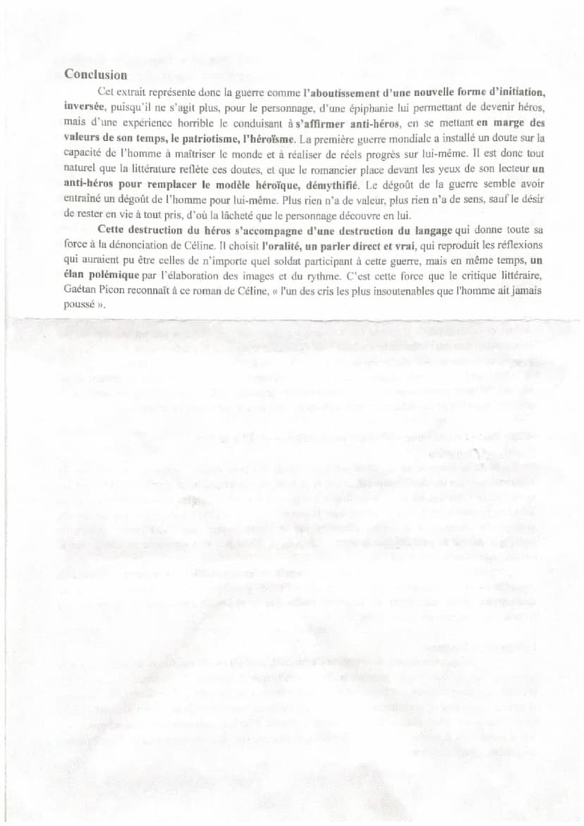 ^
Personnages en marge, plaisirs du romanesque
Après s'être enrôlé sur un coup de tête, le héros, Ferdinand Bardamu, se retrouve sur le fron