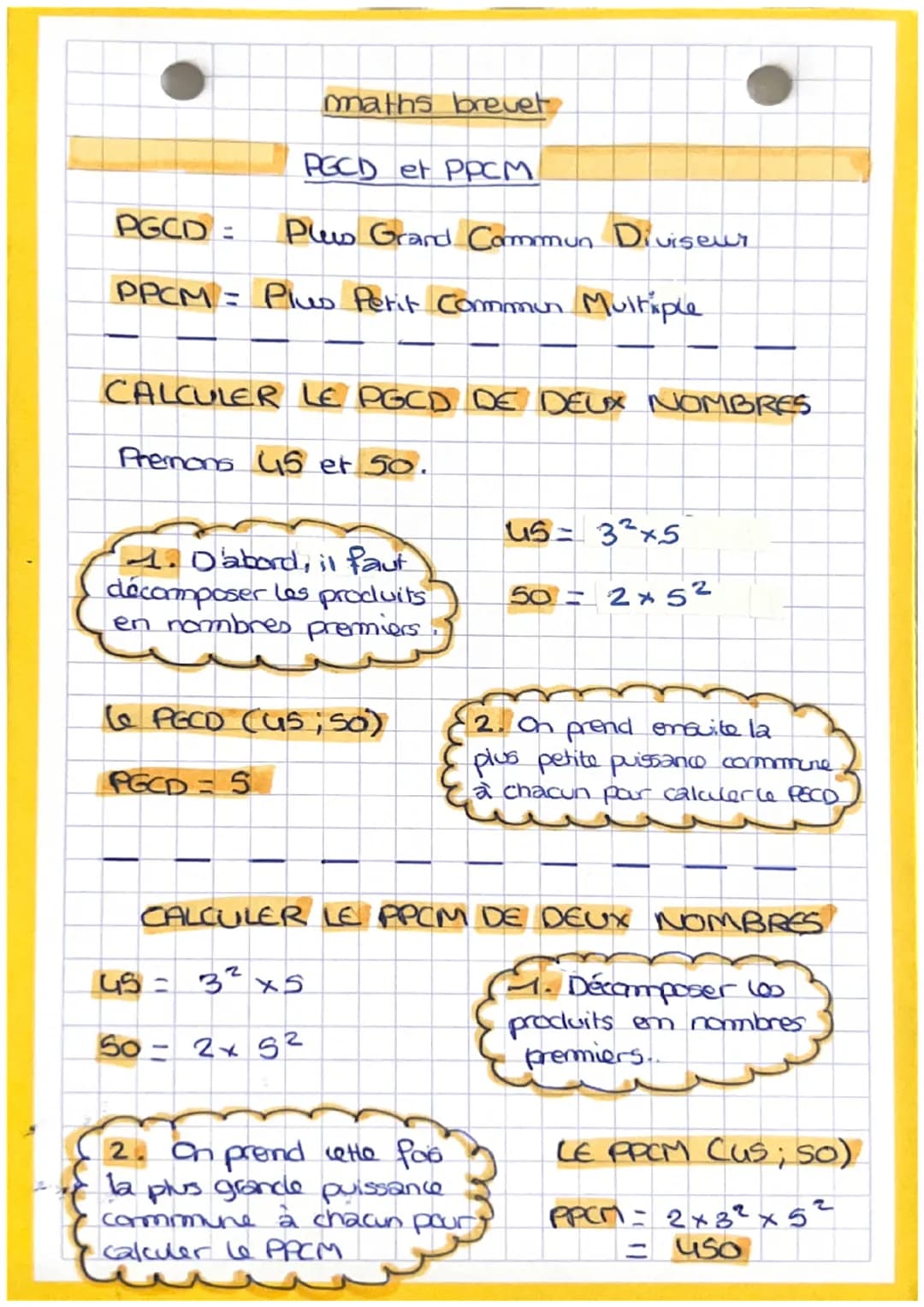 maths brevet
PGCD et PPCM
PGCD= Plus Grand Commun Diviseur
PPCM = Plus Petit Commun Multiple
CALCULER LE PGCD DE DEUX NOMBRES
Premons US et 