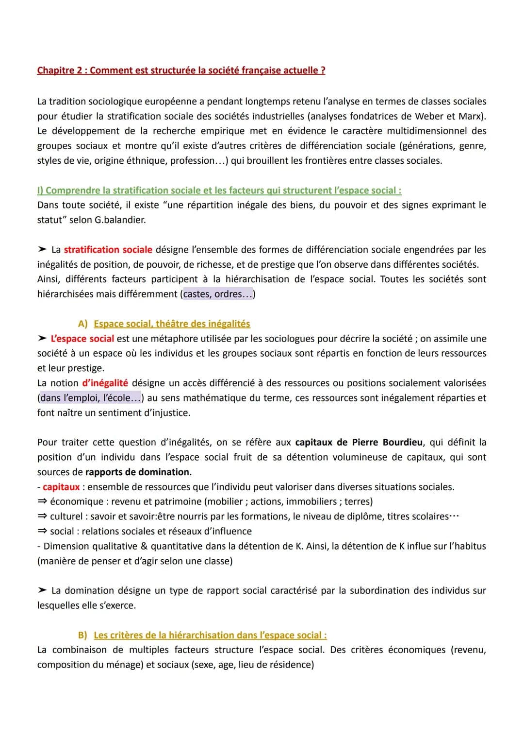 Chapitre 2 : Comment est structurée la société française actuelle ?
La tradition sociologique européenne a pendant longtemps retenu l'analys