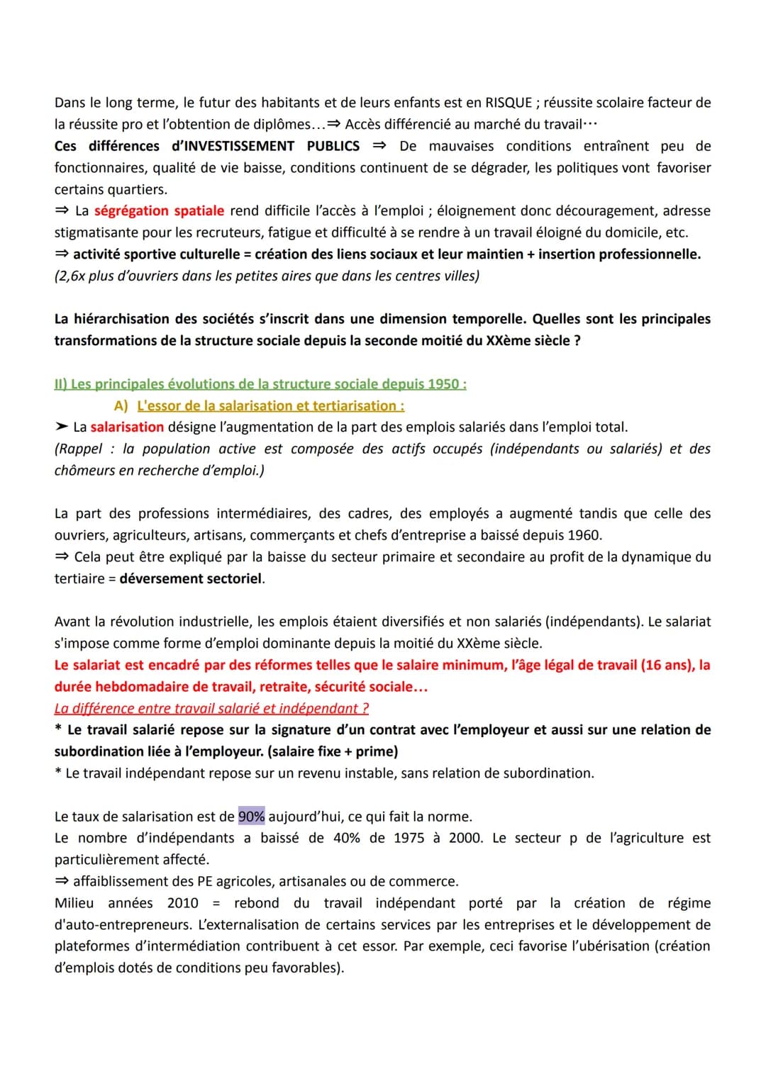 Chapitre 2 : Comment est structurée la société française actuelle ?
La tradition sociologique européenne a pendant longtemps retenu l'analys