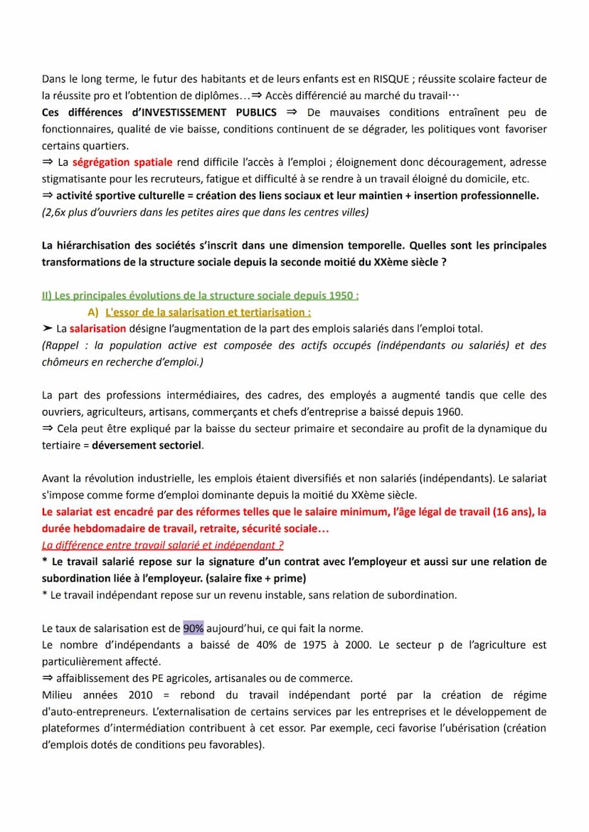 Chapitre 2 : Comment est structurée la société française actuelle ?
La tradition sociologique européenne a pendant longtemps retenu l'analys