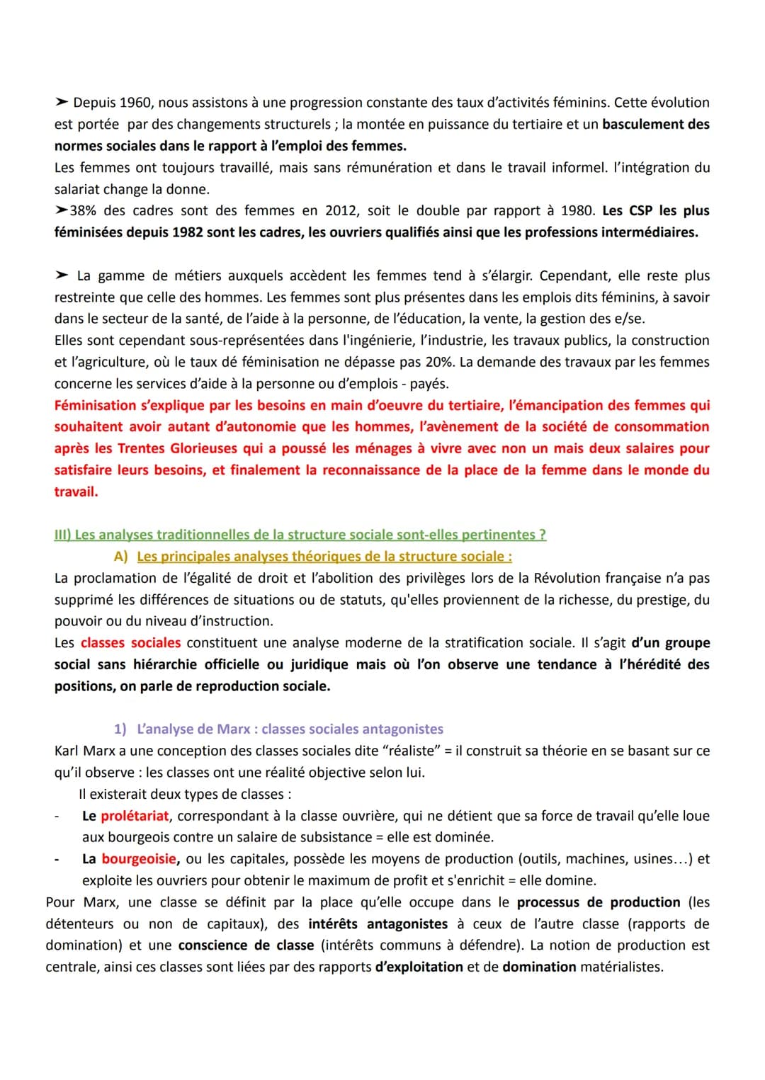 Chapitre 2 : Comment est structurée la société française actuelle ?
La tradition sociologique européenne a pendant longtemps retenu l'analys