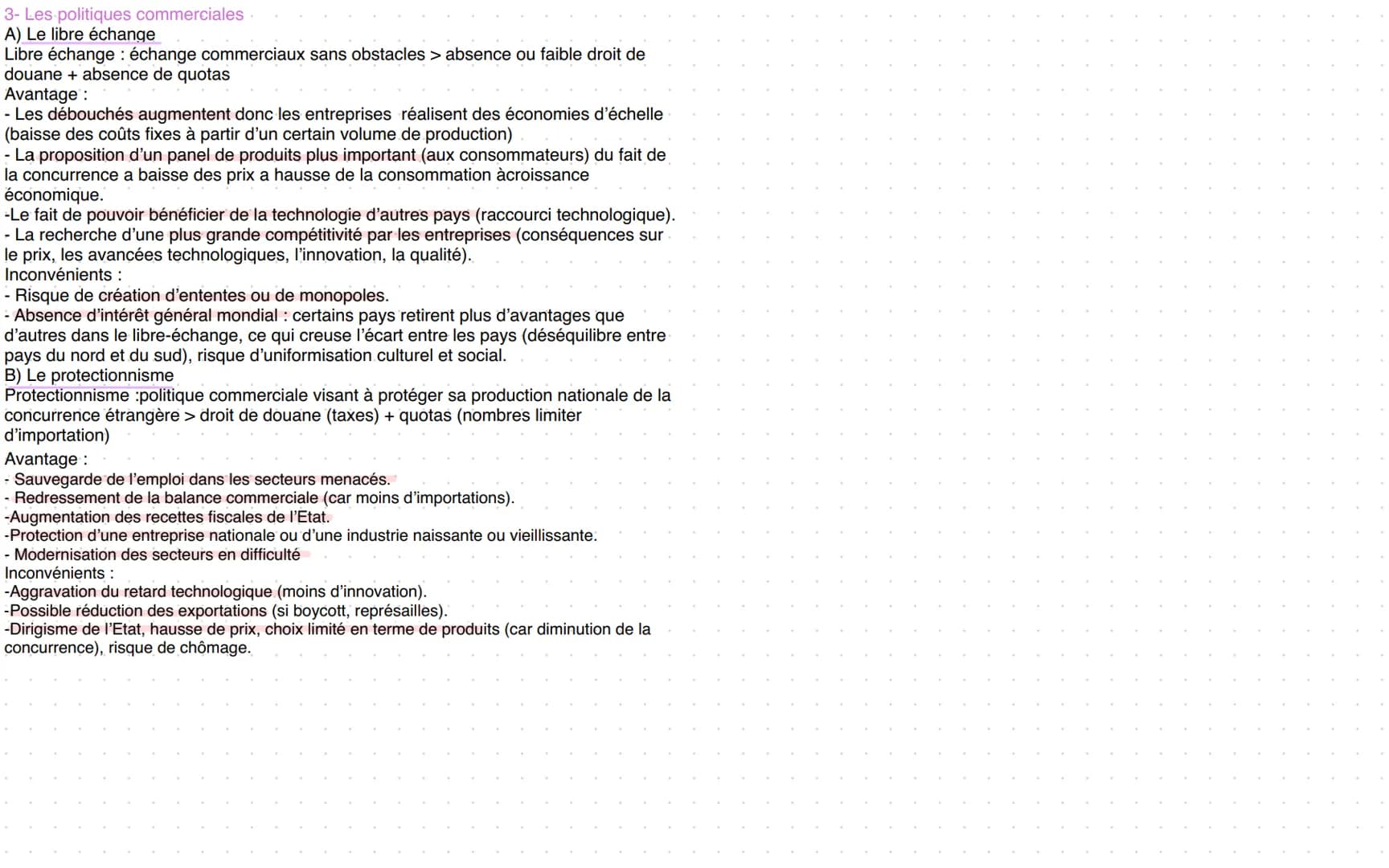 Le commerce international
Commerce international: ensemble des échange commerciaux (importations et
exportations) entre pays
Exportations de