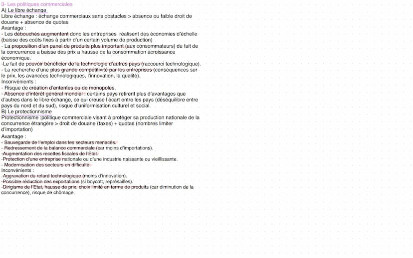 Le commerce international
Commerce international: ensemble des échange commerciaux (importations et
exportations) entre pays
Exportations de