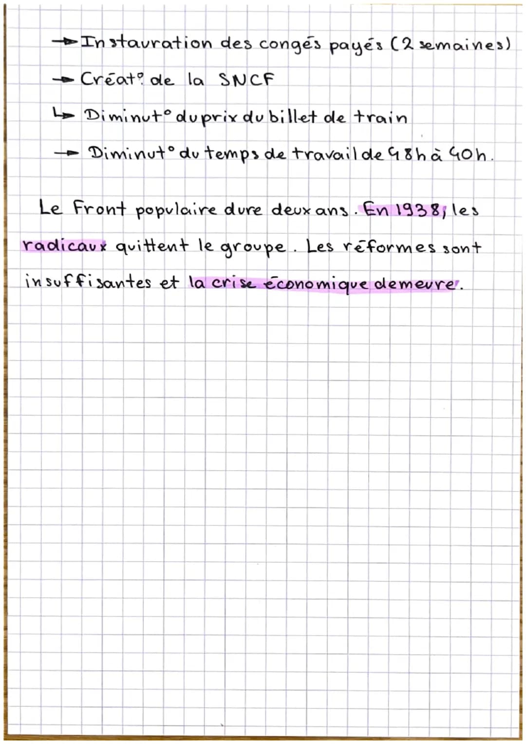 Le Front Populaire 936-1938)
Le dimanche 3 mai 1936, le Front Populaire
a été élu aux élections législatives.
Le Frond Populaire est l'allia