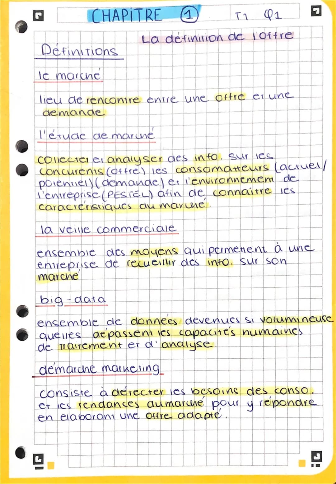 
<p>Le marché est le lieu de rencontre entre une offre et une demande. L'étude de marché consiste à collecter et analyser des informations s