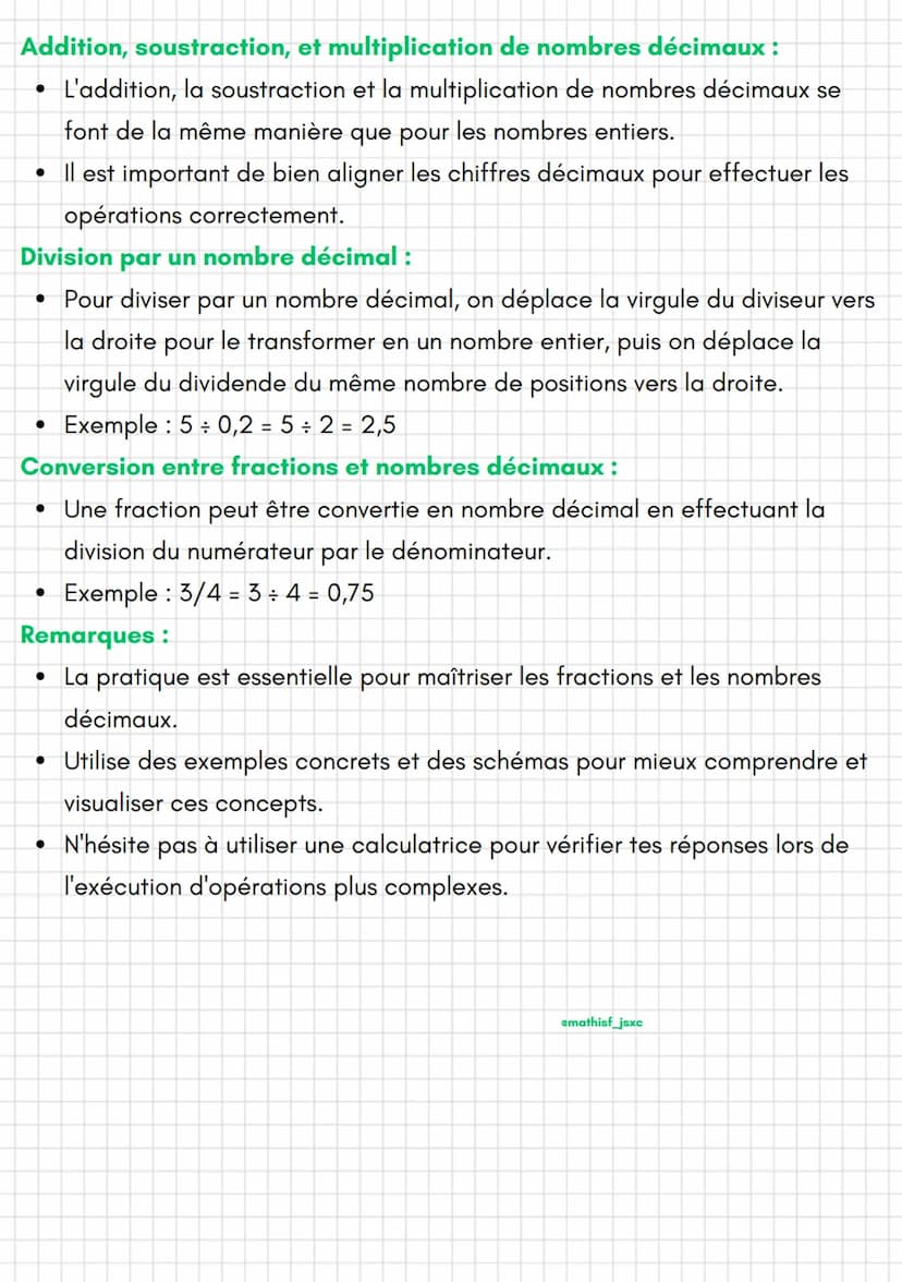 emathisf_jsxc
Fractions:
• Une fraction est une manière de représenter une partie d'un tout.
• Une fraction est composée de deux nombres : l