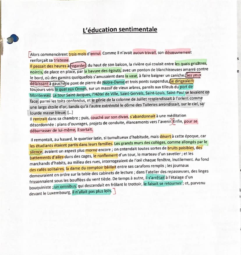 E.L n°8 : L'éducation sentimentale
Introduction: L'éducation sentimentale parue en 1869 est un roman de Gustave Flaubert qui est un
écrivain